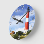 Leuchtturm Runde Wanduhr (Winkel)