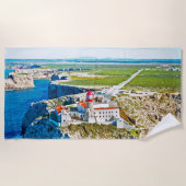 Leuchtturm Sagres Portugal Badetuch (Vorderseite)