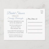 Leuchtturm Sailboat Blue Nautical Brautparty Einladungspostkarte (Rückseite)