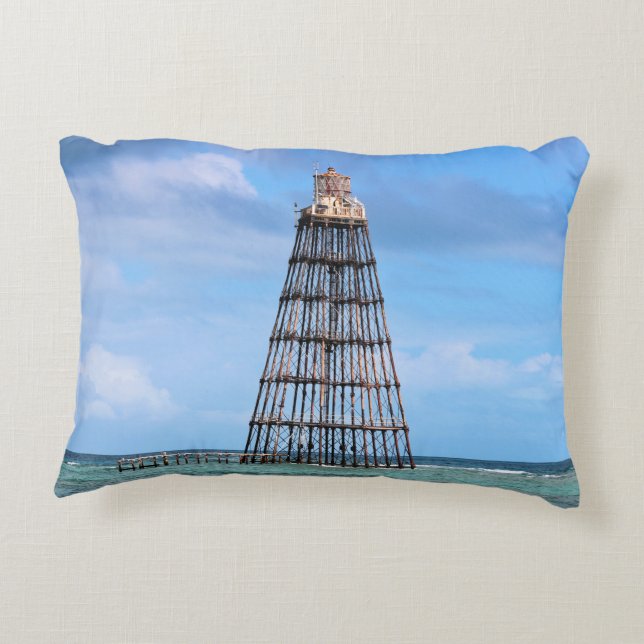 Leuchtturm Sand Key, Florida Accent Pillow Zierkissen (Rückseite)
