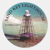 Leuchtturm Sand Key, Florida Keys Round Stickers (Vorderseite)