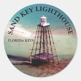 Leuchtturm Sand Key, Florida Keys Round Stickers