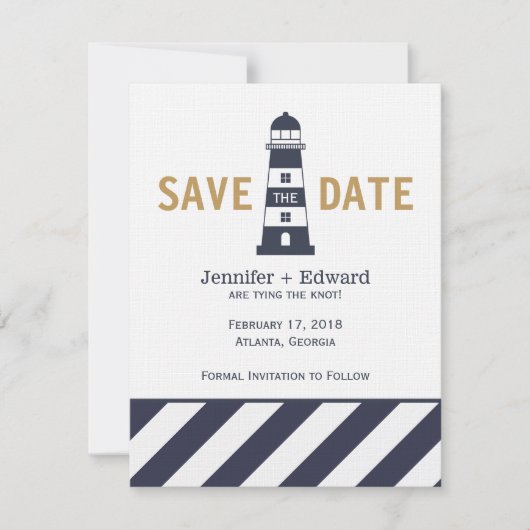 Leuchtturm Save The Date (Vorderseite)