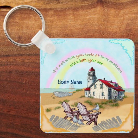 Leuchtturm Schlüsselanhänger (Vorderseite)