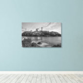 Leuchtturm Schwarz/Weiß Leinwanddruck (Insitu (Holzboden))