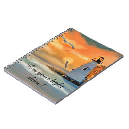 Leuchtturm Seagull Sunset Personalisiert Notizblock