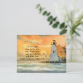 Leuchtturm Seagulls Christliche Bibel Verse Postka Postkarte (Stehend Vorderseite)