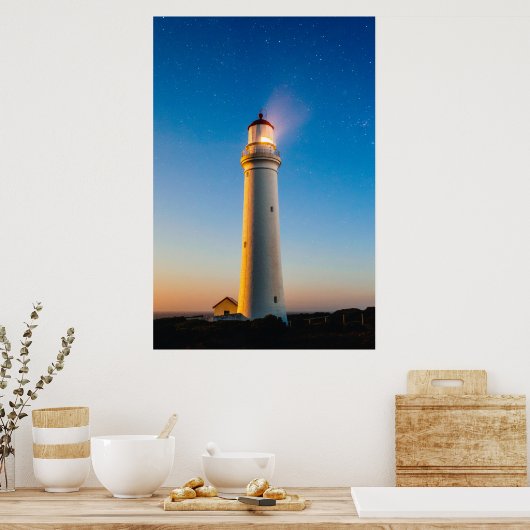 Leuchtturm Seaside Foto Wall Poster (Küche)