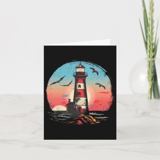 Leuchtturm Seaside House Sailing Sea Boating Light Karte (Vorderseite)