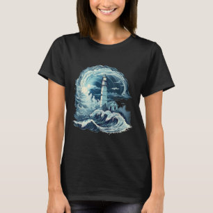 Leuchtturm Segeln Strand Bootfahren Strandhaus T-Shirt