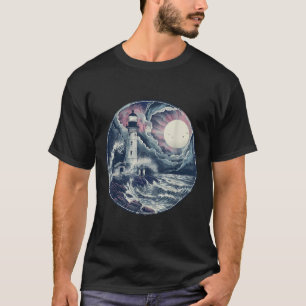 Leuchtturm Segeln Strand Bootfahren Strandhaus T-Shirt