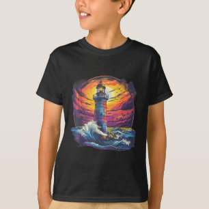 Leuchtturm Segeln Strand Bootfahren Strandhaus T-Shirt