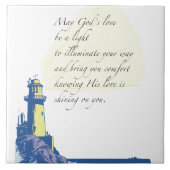 Leuchtturm Segen Gebet Fliese (Vorderseite)