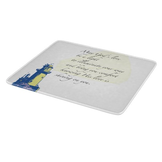 Leuchtturm Segen Gebet Schneidebrett (Ecke)