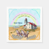 Leuchtturm Serviette (Vorderseite)