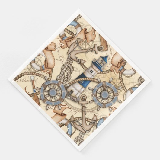 Leuchtturm Serviette (Ecke)