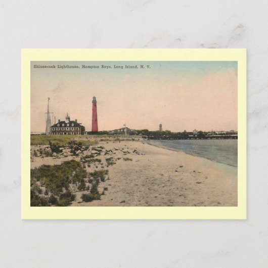 Leuchtturm Shinnecock, Long Island Vintag Postkarte (Vorderseite)