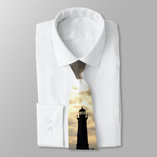 Leuchtturm-Silhouette Krawatte (Gebunden)