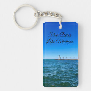 Leuchtturm Silver Beach – Lake Michigan Schlüsselanhänger