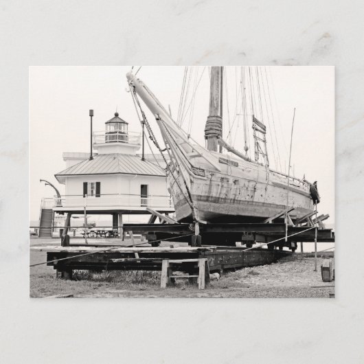 Leuchtturm & Skipjack Postkarte (Vorderseite)