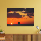 Leuchtturm Sommer Sunset Leinwanddruck (Insitu (Wohnzimmer))