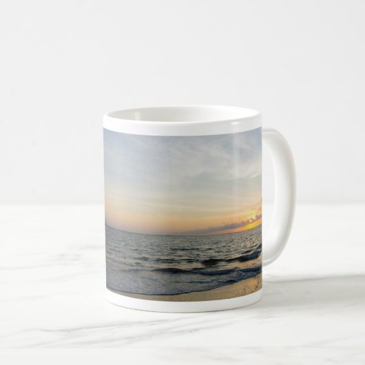 Leuchtturm-Sonnenaufgang Kaffeetasse (VorderseiteRechts)