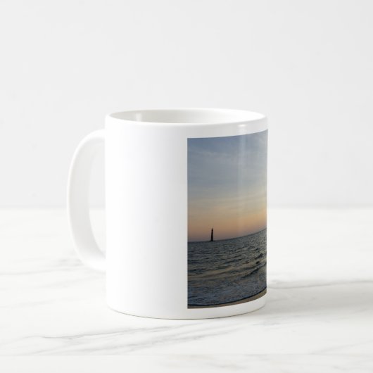 Leuchtturm-Sonnenaufgang Kaffeetasse (Vorderseite Links)