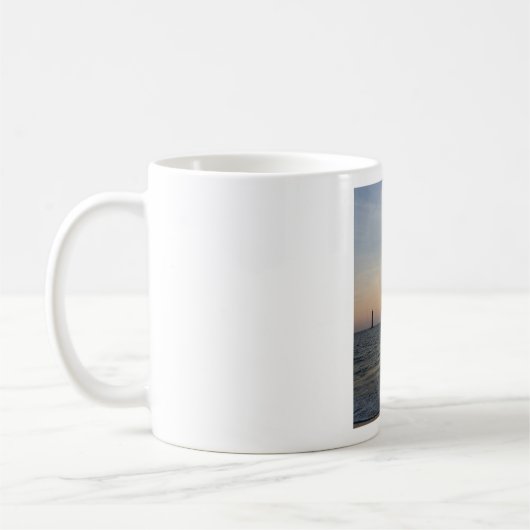 Leuchtturm-Sonnenaufgang Kaffeetasse (Links)