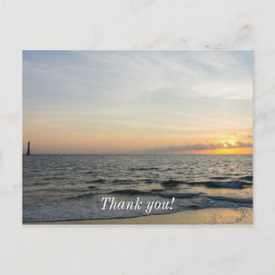 Leuchtturm Sonnenaufgang Postkarte