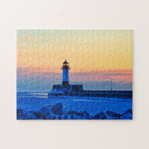 Leuchtturm Sonnenaufgang Rätsel Puzzle