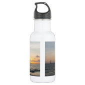 Leuchtturm Sonnenaufgang Wasserflasche (Rückseite)