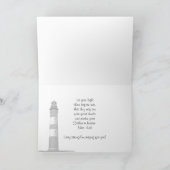 Leuchtturm Sonnenuntergang Christliche Ermutigungs Karte (Innenseite)