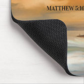 Leuchtturm Sonnenuntergang Malerei Christlich Reli Mousepad (Ecke)