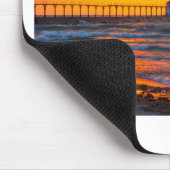 Leuchtturm-Sonnenuntergang Mousepad (Ecke)