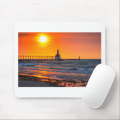 Leuchtturm-Sonnenuntergang Mousepad (Mit Mouse)