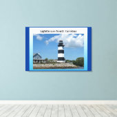 Leuchtturm/South Carolina Leinwanddruck (Insitu (Holzboden))