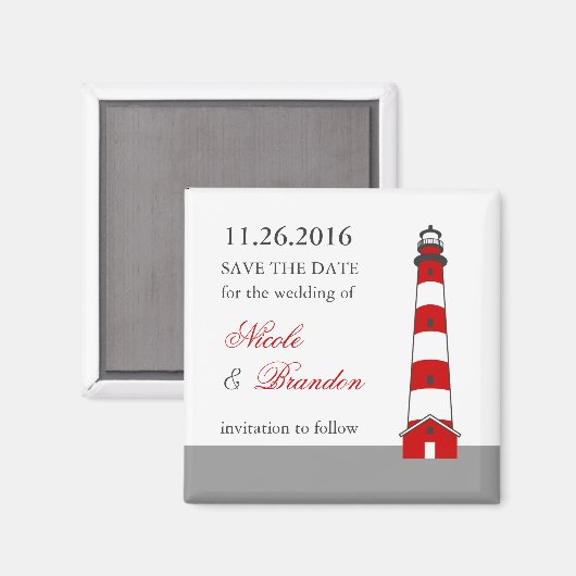 Leuchtturm speichern Sie das Datumsfenster Magnet (Vorderseite/Rückseite)