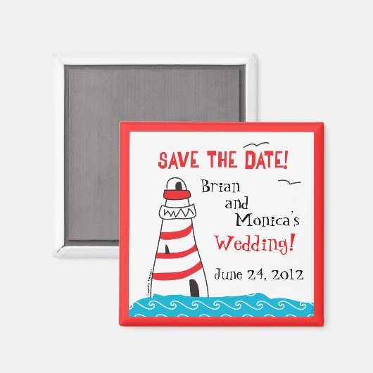 Leuchtturm Speichern Sie das Datumsfenster Magnet (Vorderseite/Rückseite)