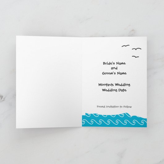 Leuchtturm Speichern Sie die Datumskarten Ankündigung (Innenseite)