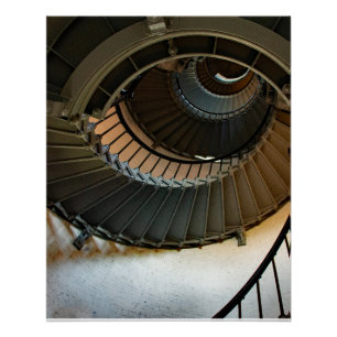 Leuchtturm Spiraltreppe Poster