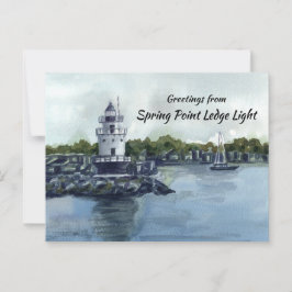 Leuchtturm Spring Point Ledge Maine Ocean Postkarte