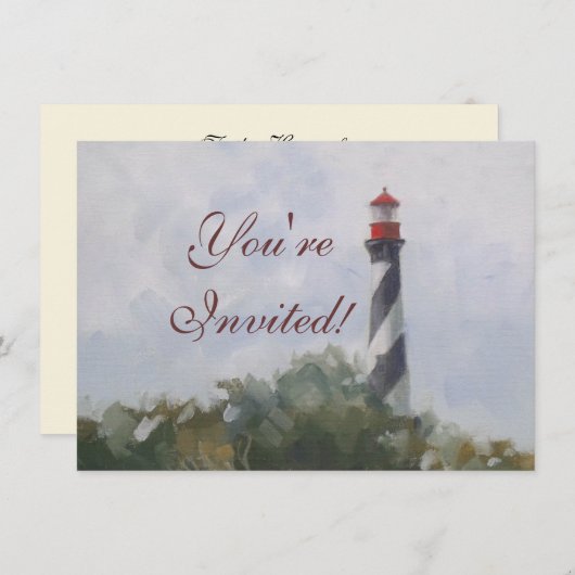 Leuchtturm St. Augustine Einladung (Vorne/Hinten)