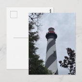Leuchtturm St. Augustine Florida Postkarte (Vorne/Hinten)