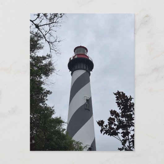 Leuchtturm St. Augustine Florida Postkarte (Vorderseite)