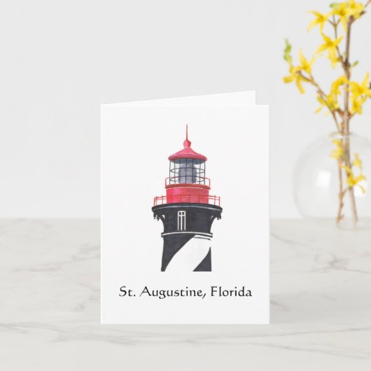 Leuchtturm St. Augustine Karte (Gelbe Blume)
