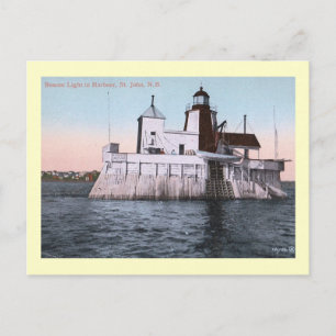 Leuchtturm St. John, New Brunswick, Kanada Postkarte