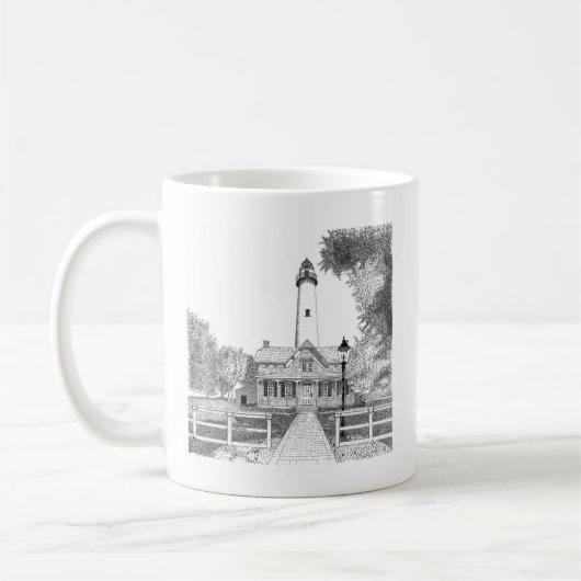 Leuchtturm St. Simons Kaffeetasse (Links)