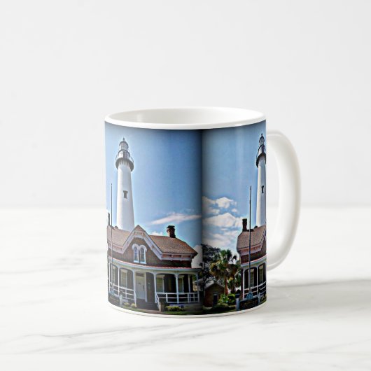 Leuchtturm St. Simons Kaffeetasse (VorderseiteRechts)