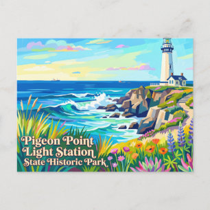 Leuchtturm-Station Pigeon Point State Historic Par Postkarte