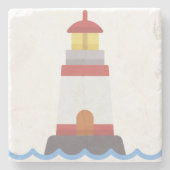 Leuchtturm Steinuntersetzer (Vorderseite)